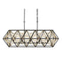 Varaluz Marcia 5 Light Linear Pendant Matte Blac Model: 353N05MBFG