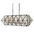 Varaluz Marcia 5 Light Linear Pendant Matte Blac Model: 353N05MBFG