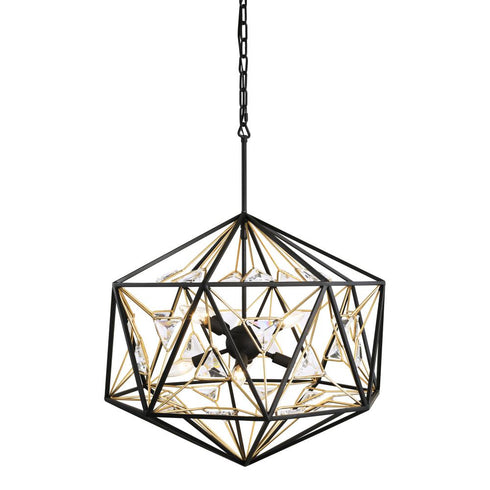 Varaluz Marcia 8 Light Orb Pendant Matte Blac Model: 353P08MBFG