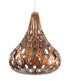 Varaluz Masquerade 4 Light Teardrop Pendant in Hammered Ore Model: 149C04HO