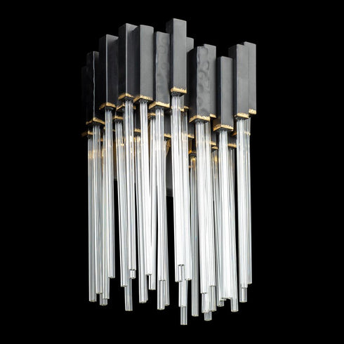Varaluz Matrix 1 Light Sconce Matte Blac French Model: 309W01MBFG