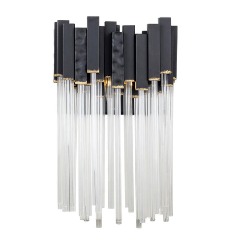 Varaluz Matrix 1 Light Sconce Matte Blac French Model: 309W01MBFG