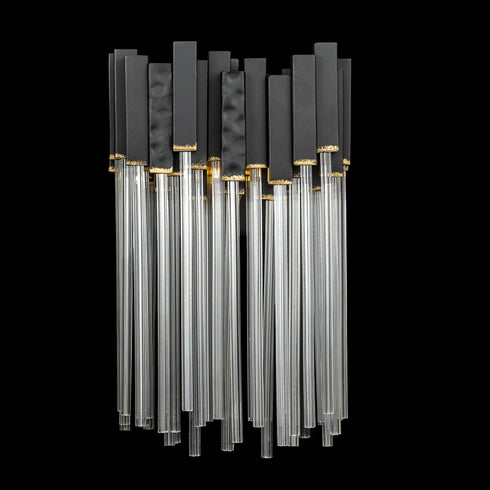 Varaluz Matrix 1 Light Sconce Matte Blac French Model: 309W01MBFG