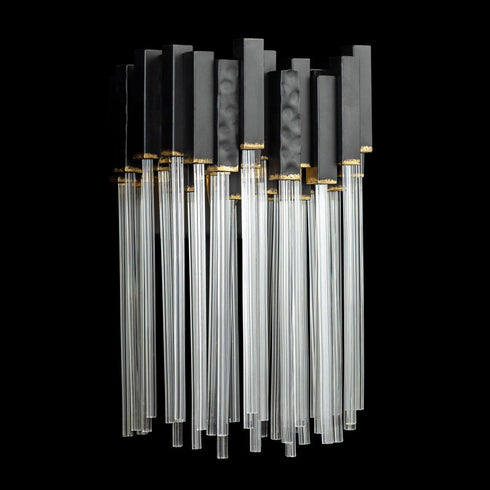 Varaluz Matrix 1 Light Sconce Matte Blac French Model: 309W01MBFG
