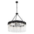 Varaluz Matrix 12 Light Pendant Matte Blac French Model: 309P12MBFG