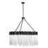 Varaluz Matrix 12 Light Pendant Matte Blac French Model: 309P12MBFG
