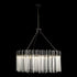 Varaluz Matrix 12 Light Pendant Matte Blac French Model: 309P12MBFG