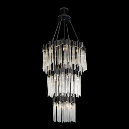 Varaluz Matrix 18 Light 3 Tier Chandelier Matte Model: 309C19MBFG