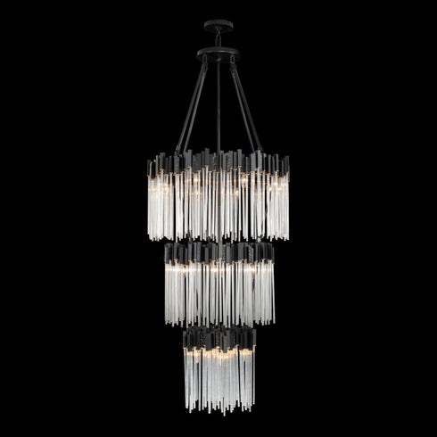 Varaluz Matrix 18 Light 3 Tier Chandelier Matte Model: 309C19MBFG