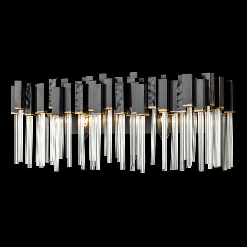Varaluz Matrix 2 Light Bath Matte Blac French Gold Model: 309B02MBFG