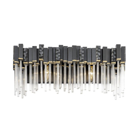 Varaluz Matrix 2 Light Bath Matte Blac French Gold Model: 309B02MBFG