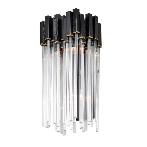 Varaluz Matrix 2 Light Sconce Matte Blac French Model: 309W02MBFG