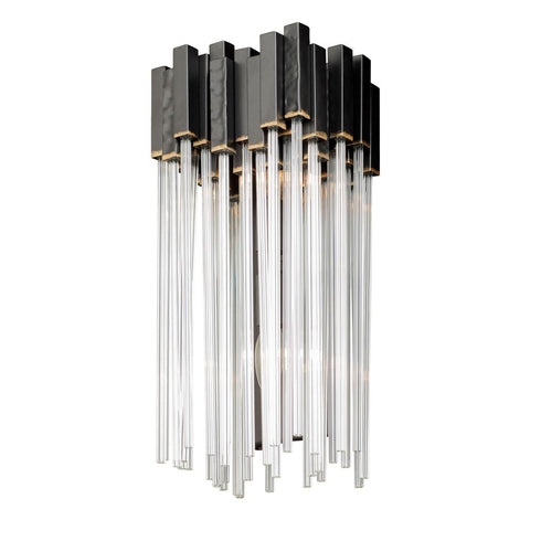 Varaluz Matrix 2 Light Sconce Matte Blac French Model: 309W02MBFG