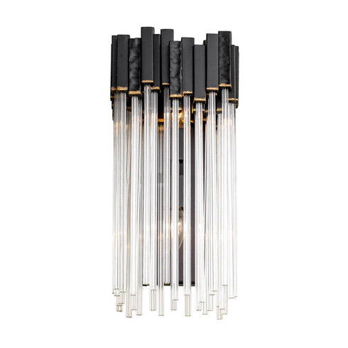 Varaluz Matrix 2 Light Sconce Matte Blac French Model: 309W02MBFG