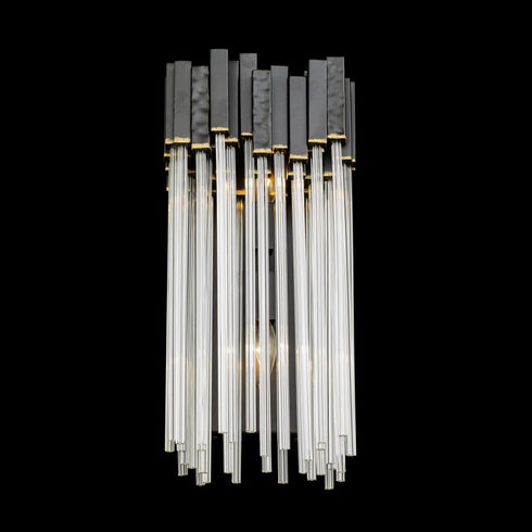 Varaluz Matrix 2 Light Sconce Matte Blac French Model: 309W02MBFG