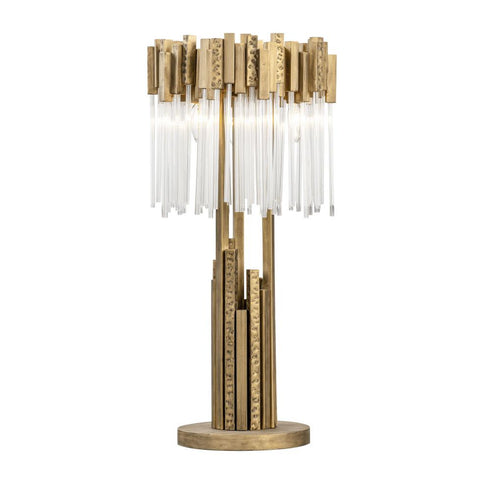 Varaluz Matrix 3 Light Table Lamp Havana Gold Model: 309T03HG
