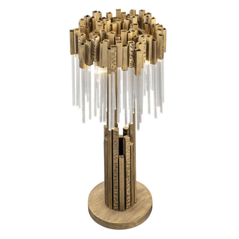 Varaluz Matrix 3 Light Table Lamp Havana Gold Model: 309T03HG