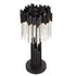 Varaluz Matrix 3 Light Table Lamp Matte Blac French Model: 309T03MBFG
