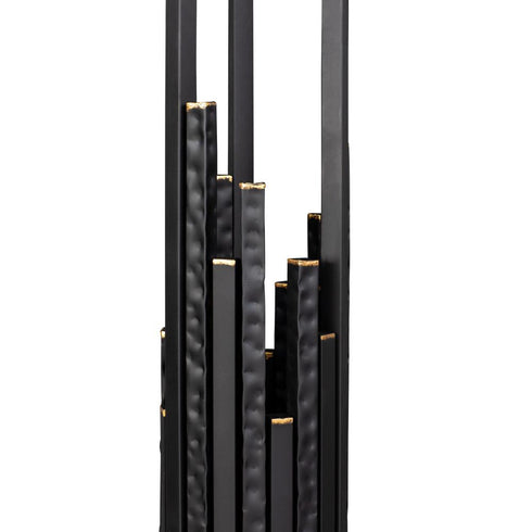 Varaluz Matrix 6 Light Floor Lamp Matte Blac French Model: 309L06MBFG