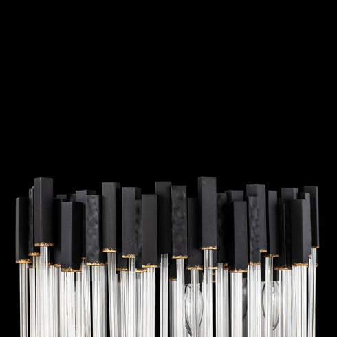 Varaluz Matrix 6 Light Floor Lamp Matte Blac French Model: 309L06MBFG
