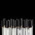 Varaluz Matrix 6 Light Floor Lamp Matte Blac French Model: 309L06MBFG