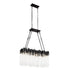 Varaluz Matrix 6 Light Linear Pendant Matte Blac Model: 309N06MBFG