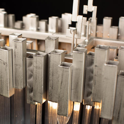 Varaluz Matrix 6 Light Linear Pendant Rainy Night Model: 309N06RN