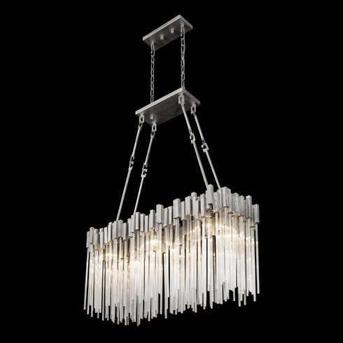 Varaluz Matrix 6 Light Linear Pendant Rainy Night Model: 309N06RN