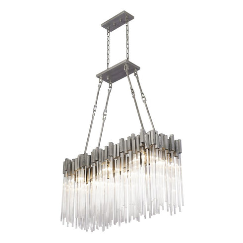 Varaluz Matrix 6 Light Linear Pendant Rainy Night Model: 309N06RN