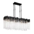 Varaluz Matrix 8 Light Linear Pendant Matte Blac Model: 309N08MBFG