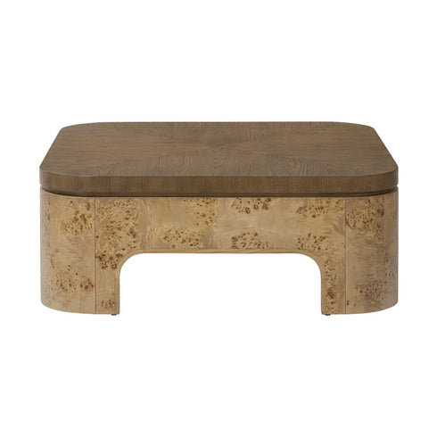 Varaluz McKinney Coffee Table Mushroom Oa Mappa Burl in Mushroom Oak/Mappa Burl Finish Model: 514TA44A