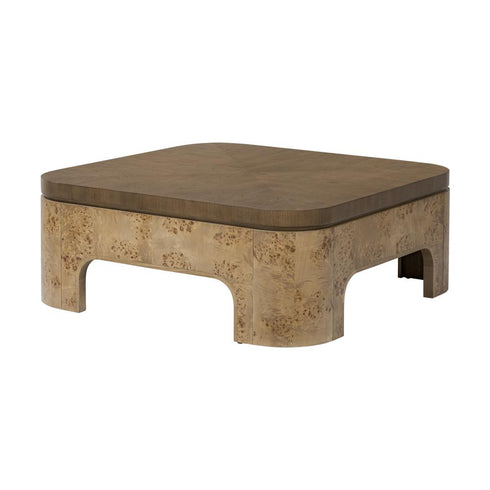 Varaluz McKinney Coffee Table Mushroom Oa Mappa Burl in Mushroom Oak/Mappa Burl Finish Model: 514TA44A