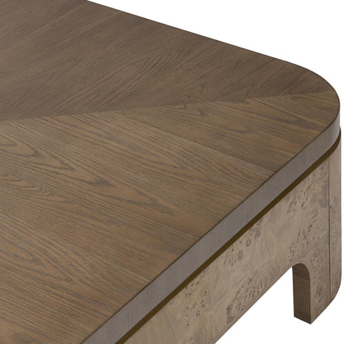 Varaluz McKinney Coffee Table Mushroom Oa Mappa Burl in Mushroom Oak/Mappa Burl Finish Model: 514TA44A