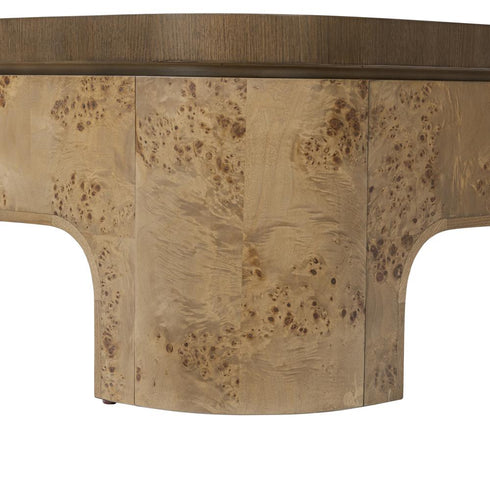 Varaluz McKinney Coffee Table Mushroom Oa Mappa Burl in Mushroom Oak/Mappa Burl Finish Model: 514TA44A