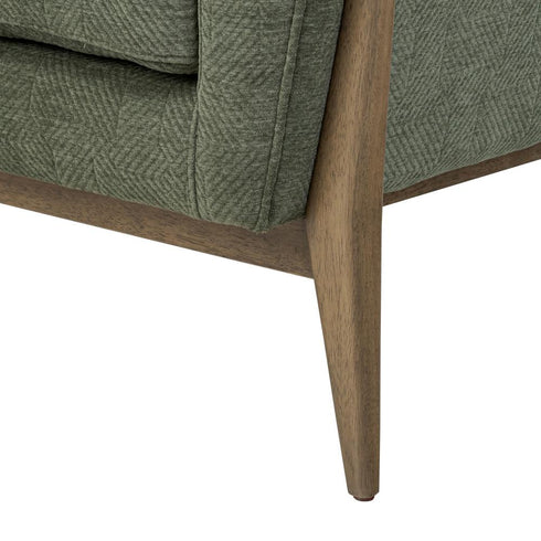 Varaluz Melrose Accent Chair Harvest Oa Green in Harvest Oak/Green Finish Model: 515CH32B