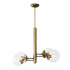 Varaluz Mid-Century Mid Century 4 Light Chandelier in Antique Brass Finish Model: 612700