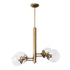 Varaluz Mid-Century Mid Century 4 Light Chandelier in Antique Brass Finish Model: 612700