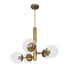 Varaluz Mid-Century Mid Century 5 Light Chandelier in Antique Brass Finish Model: 612710
