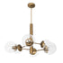 Varaluz Mid-Century Mid Century 6 Light Chandelier in Antique Brass Finish Model: 612720