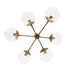 Varaluz Mid-Century Mid Century 6 Light Chandelier in Antique Brass Finish Model: 612720