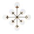 Varaluz Mid-Century Mid Century 8 Light Chandelier in Antique Brass Finish Model: 612730