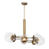 Varaluz Mid-Century Mid Century 8 Light Chandelier in Antique Brass Finish Model: 612730