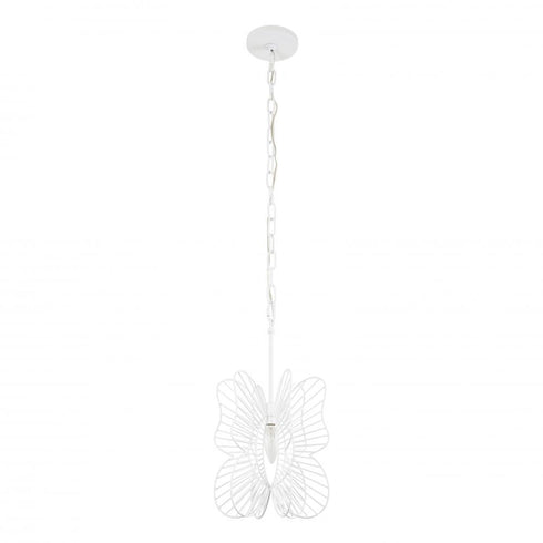 Varaluz Monarch Butterfly 1 Light Mini Pendant in White Model: 330M01WH