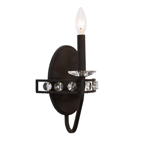 Varaluz Monroe 1 Light Sconce Carbon Model: 363W01CB