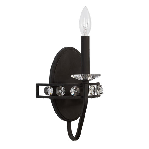 Varaluz Monroe 1 Light Sconce Carbon Model: 363W01CB