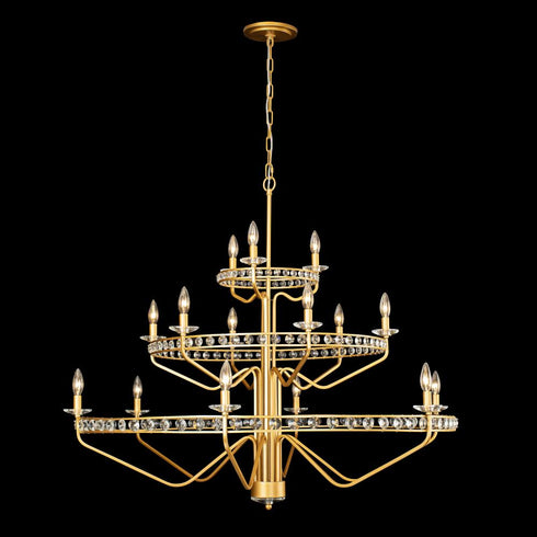Varaluz Monroe 15 Light 3 Tier Chandelier Antique Model: 363C15AG