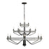Varaluz Monroe 15 Light 3 Tier Chandelier Carbon Model: 363C15CB