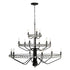 Varaluz Monroe 15 Light 3 Tier Chandelier Carbon Model: 363C15CB