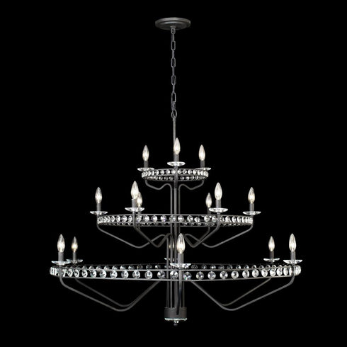 Varaluz Monroe 15 Light 3 Tier Chandelier Carbon Model: 363C15CB