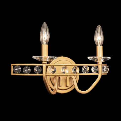 Varaluz Monroe 2 Light Crystal Bath Antique Gold Model: 363B02AG
